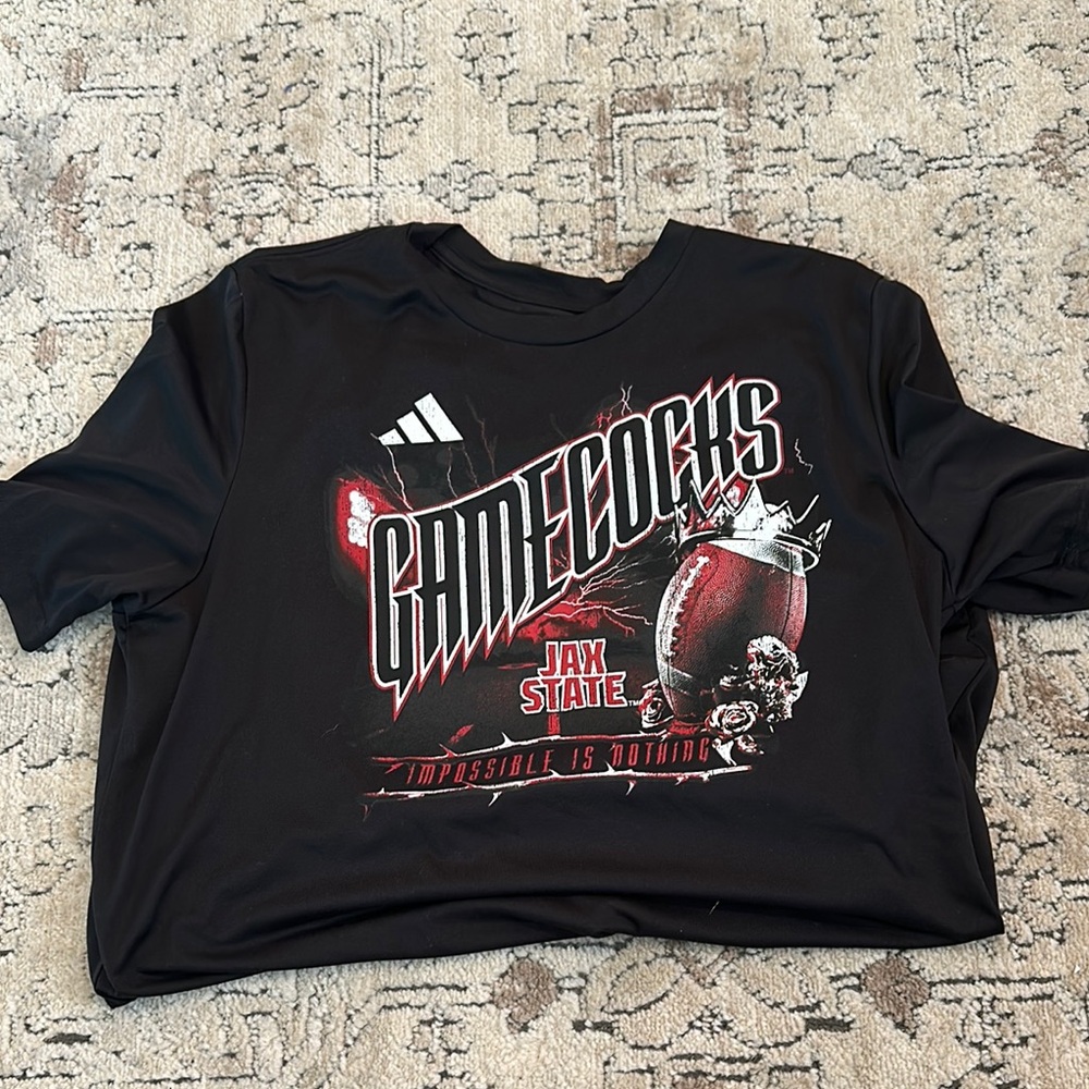 Adidas Gamecocks Graphic Tee - Black and Red